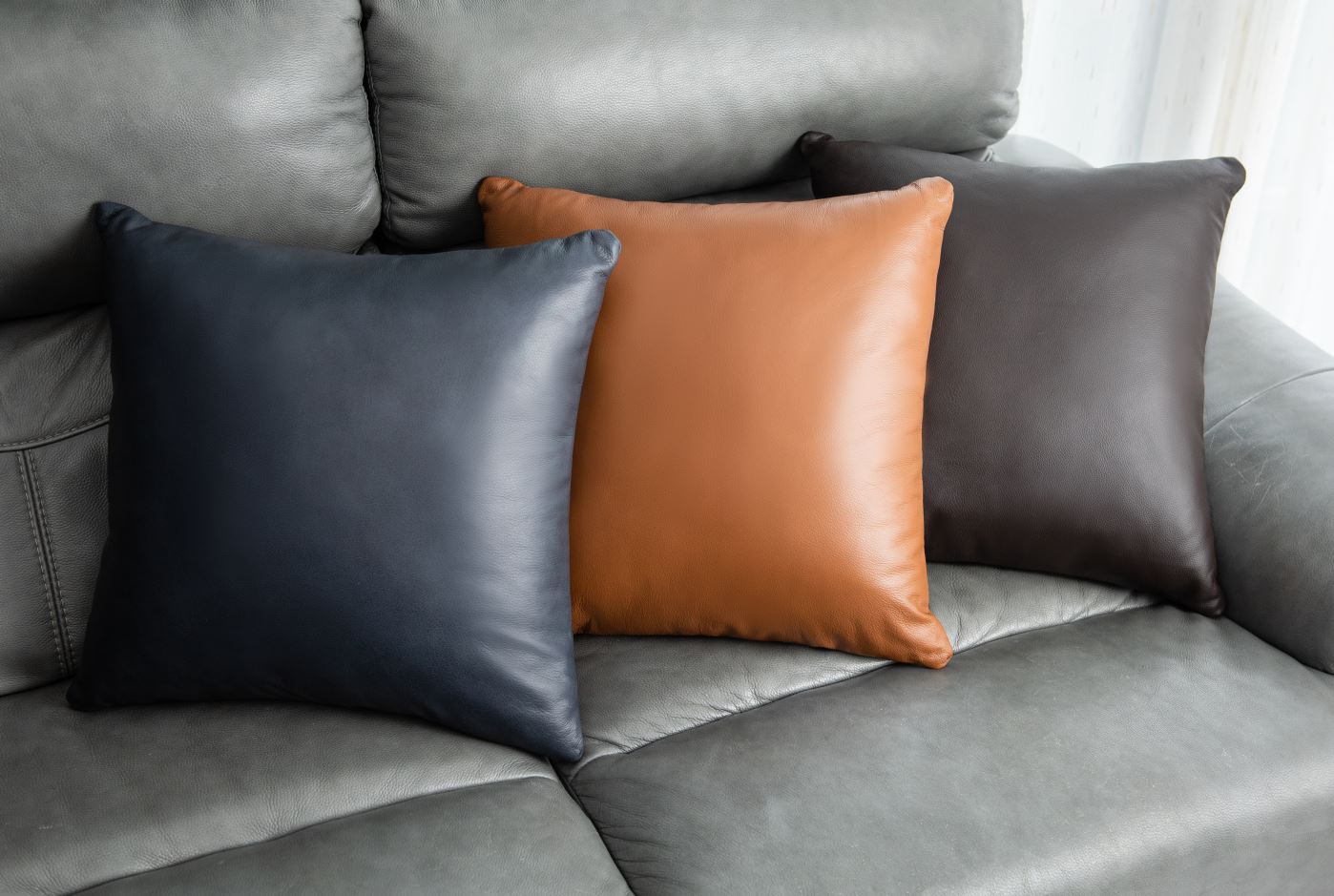  Gối sofa da bò Italy